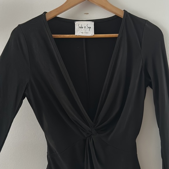 Sadie and Sage Low Cut Twist Bodysuit - Picture 3 of 6